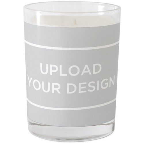Upload Your Own Design Glass Candle, Glass, Grapefruit Blossom, 9oz, Multicolor