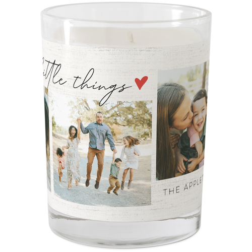 The Little Things Glass Candle, Glass, Ocean Breeze, 9oz, Beige