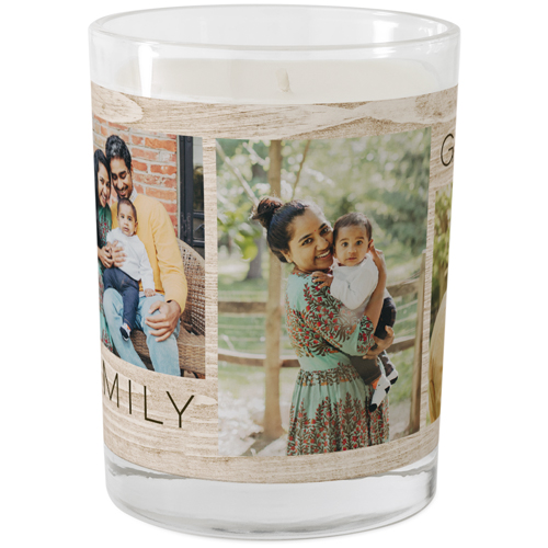 Rustic Sentiments Gallery of Four Glass Candle, Glass, Grapefruit Blossom, 9oz, Multicolor
