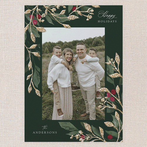 Stylish Square Holiday Card For Sister