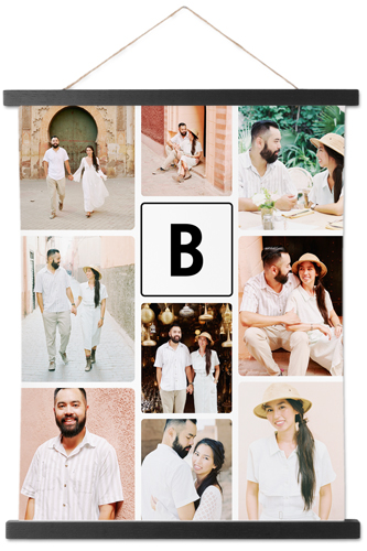 Pictogram Portrait Hanging Canvas Print, Black, 11x14, White
