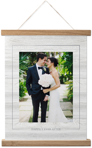 Simple Outline Border Hanging Canvas Print, Natural, 11x14, Gray, warm gray