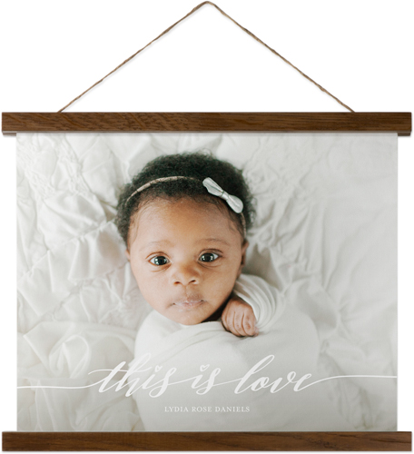 This is Love Hanging Canvas Print, Walnut, 11x14, White