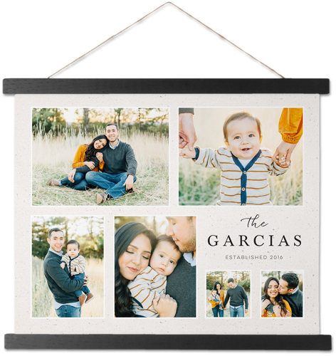 Farmhouse Grid Collage Hanging Canvas Print, Black, 11x14, Beige, nectar