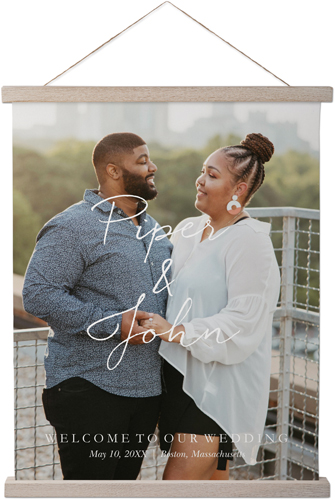 Couple Overlay Hanging Canvas Print, Rustic, 16x20, Multicolor
