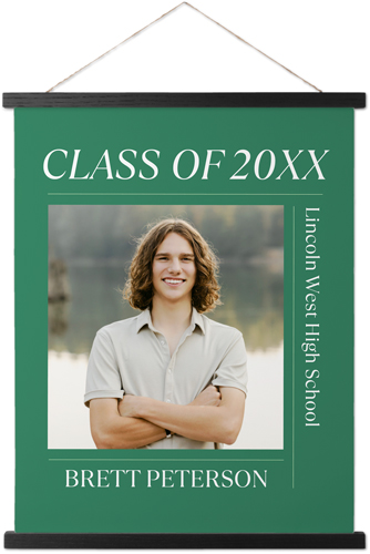 Editorial Snapshot Hanging Canvas Print, Black, 16x20, Green, forest