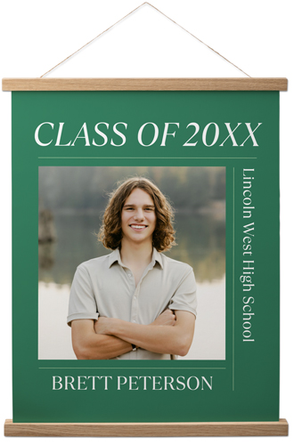 Editorial Snapshot Hanging Canvas Print, Natural, 16x20, Green, forest