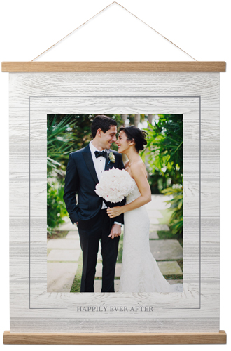 Simple Outline Border Hanging Canvas Print, Natural, 16x20, Gray, warm gray