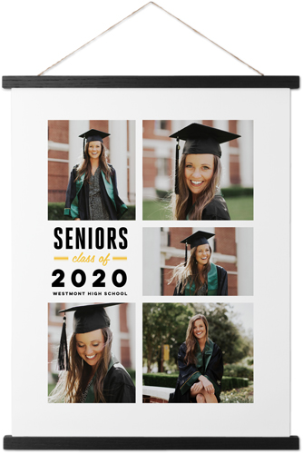 Class Of Hanging Canvas Print, Black, 16x20, White