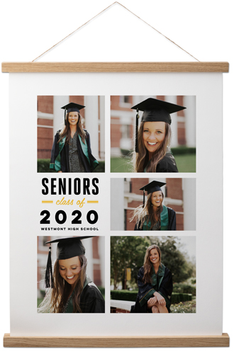 Class Of Hanging Canvas Print, Natural, 16x20, White