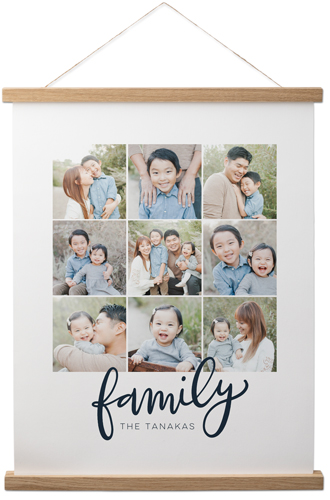 Family Script Collage Hanging Canvas Print by Shutterfly | Shutterfly