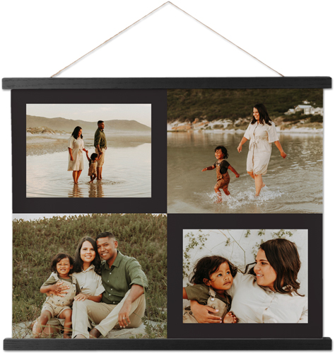 Modern Gallery Of Four Hanging Canvas Print, Black, 16x20, Multicolor, multi