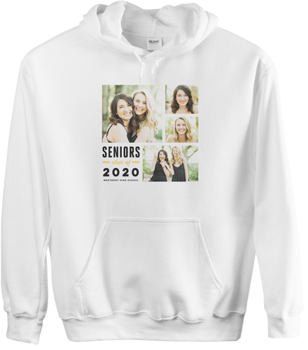 Class Of Custom Hoodie, Double Sided, Adult (S), White, Yellow, eggyolk
