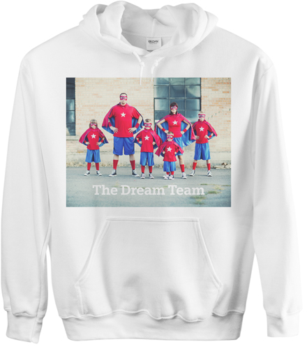 Photo Gallery Custom Hoodie, Double Sided, Adult (M), White, White, white