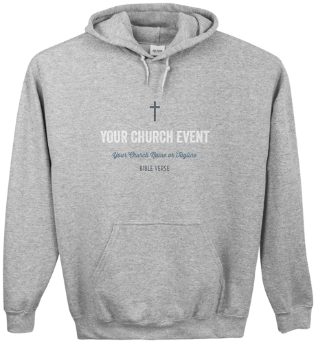 Church Event Custom Hoodie, Single Sided, Adult (M), Gray, Gray