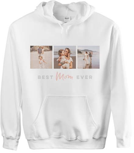 The Best Three Custom Hoodie, Double Sided, Adult (L), White, White