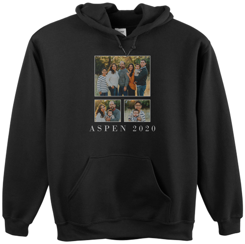 Reunion Gallery of Three Custom Hoodie, Double Sided, Adult (L), Black, White