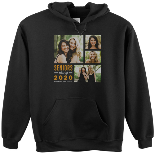 Class Of Custom Hoodie, Double Sided, Adult (XL), Black, Yellow, eggyolk