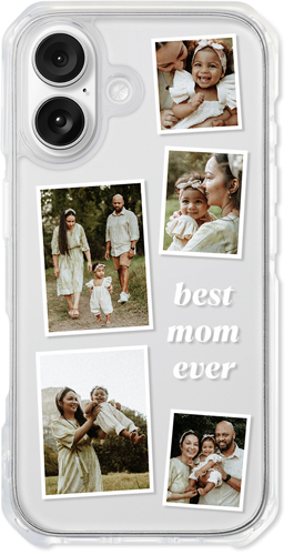 Best Mom Ever iPhone Clear Impact Case, Without Magsafe, Impact Clear, iPhone 16, White