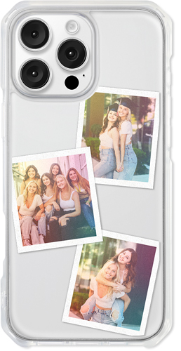 Rainbow Aura Frames iPhone Clear Impact Case, Without Magsafe, Impact Clear, iPhone 16 Pro Max, White, white