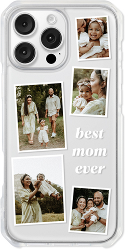 Best Mom Ever iPhone Clear Impact Case, Without Magsafe, Impact Clear, iPhone 16 Pro Max, White, white
