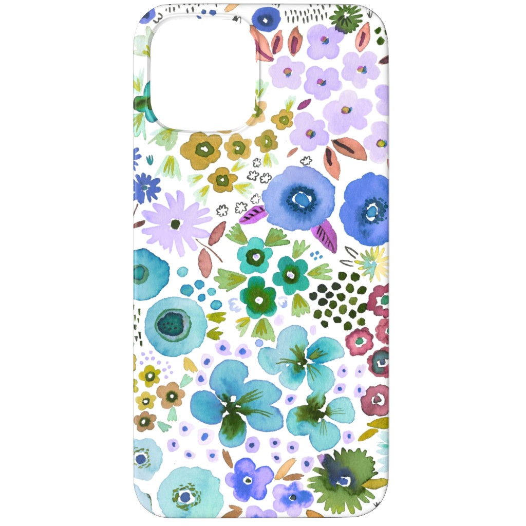 Artful Little Flowers - Multi Phone Case, Silicone Liner Case, Matte, iPhone 11 Pro Max, Multicolor