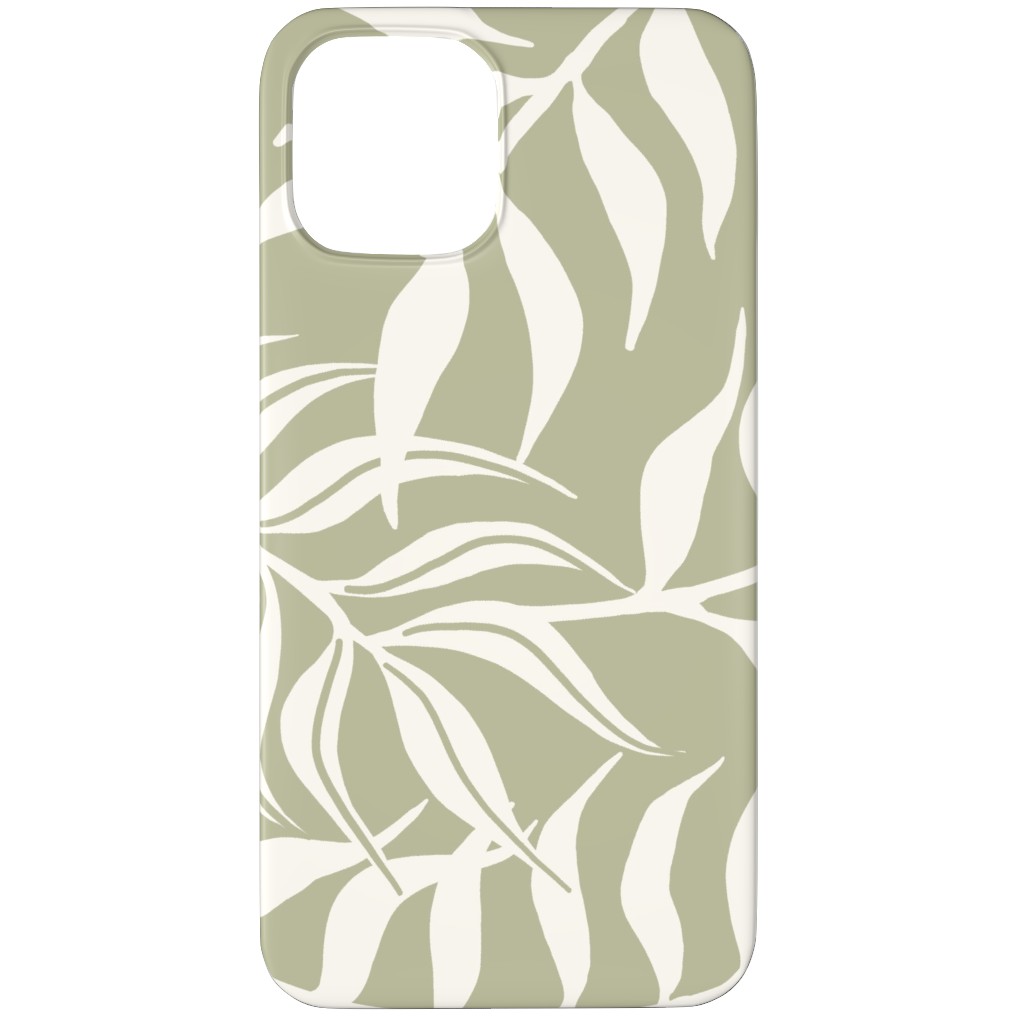 Moving Palms Phone Case, Silicone Liner Case, Matte, iPhone 11 Pro Max, Green, Sage