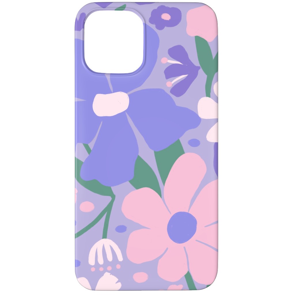 Blooming Garden on Lilac Phone Case, Silicone Liner Case, Matte, iPhone 11 Pro Max, Purple