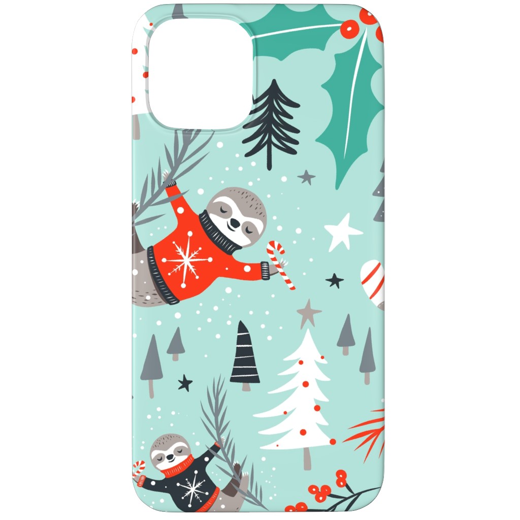 Slothy Holidays Phone Case, Silicone Liner Case, Matte, iPhone 11 Pro Max, Multicolor