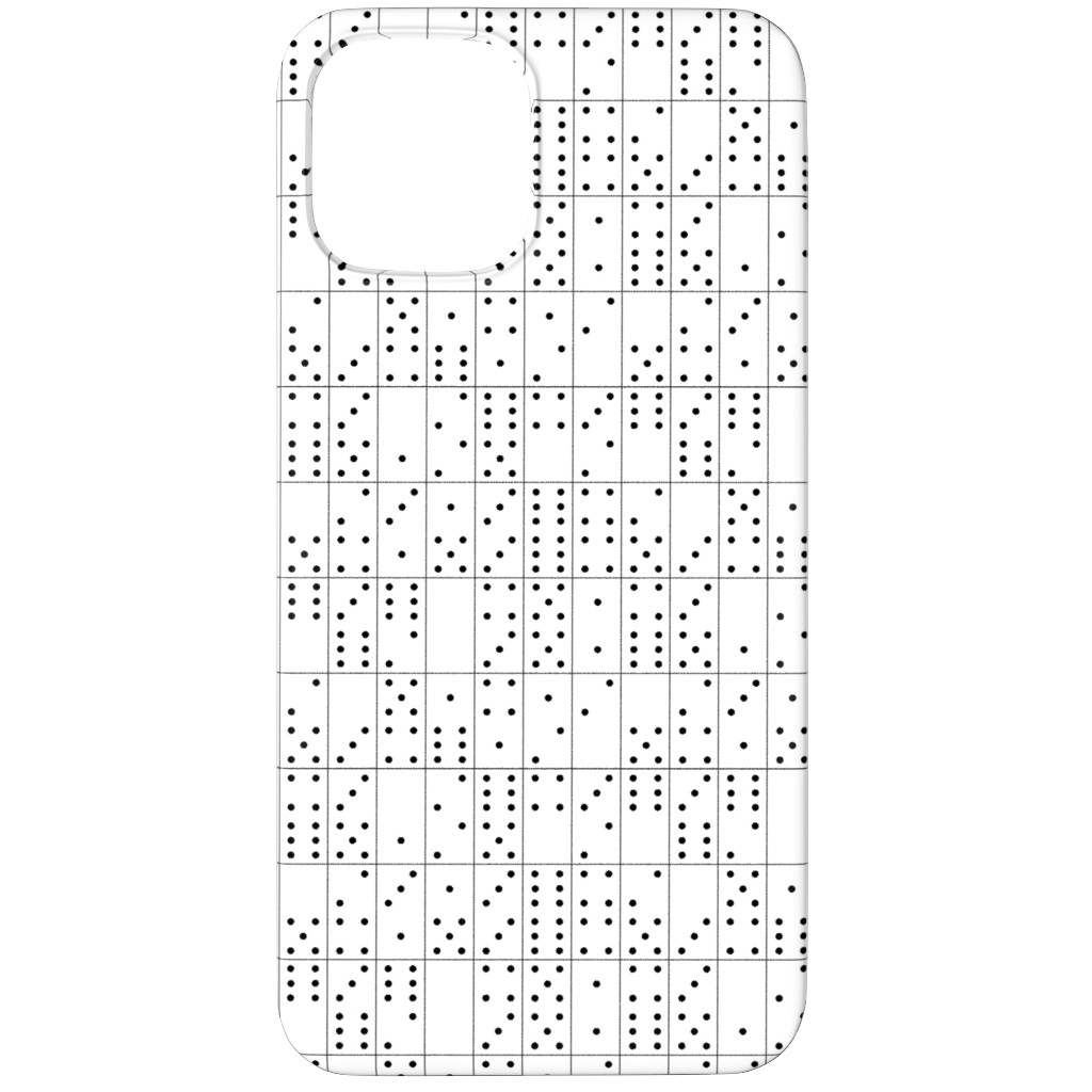 Domino Universe - Black and White Phone Case, Silicone Liner Case, Matte, iPhone 11 Pro Max, White