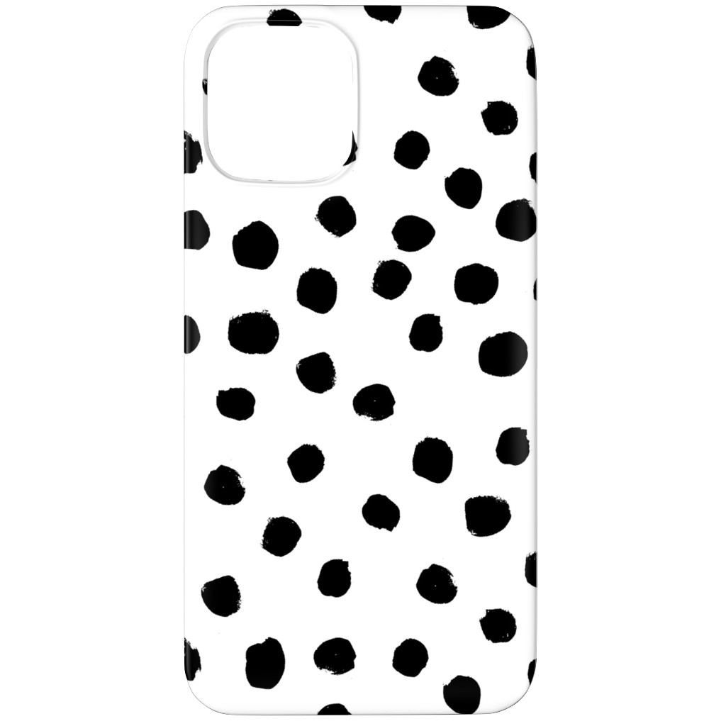 Soft Painted Dots Phone Case, Silicone Liner Case, Matte, iPhone 11 Pro Max, White, Black