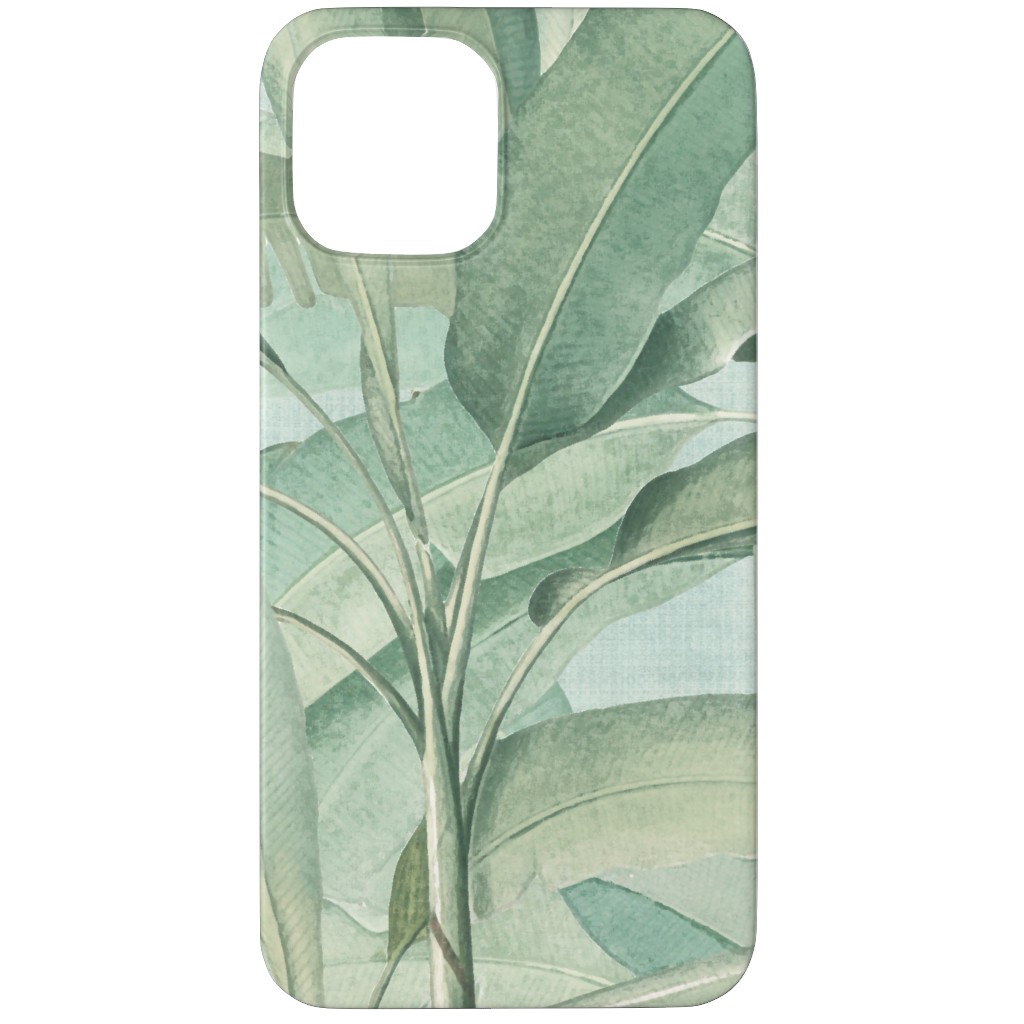 Lush Tropical Leaves Phone Case, Silicone Liner Case, Matte, iPhone 11 Pro Max, Green