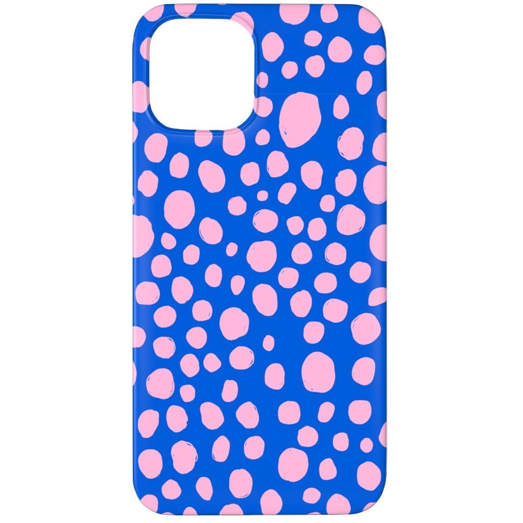 Polka Dot - Blue and Pink Phone Case, Silicone Liner Case, Matte, iPhone 11 Pro Max, Blue