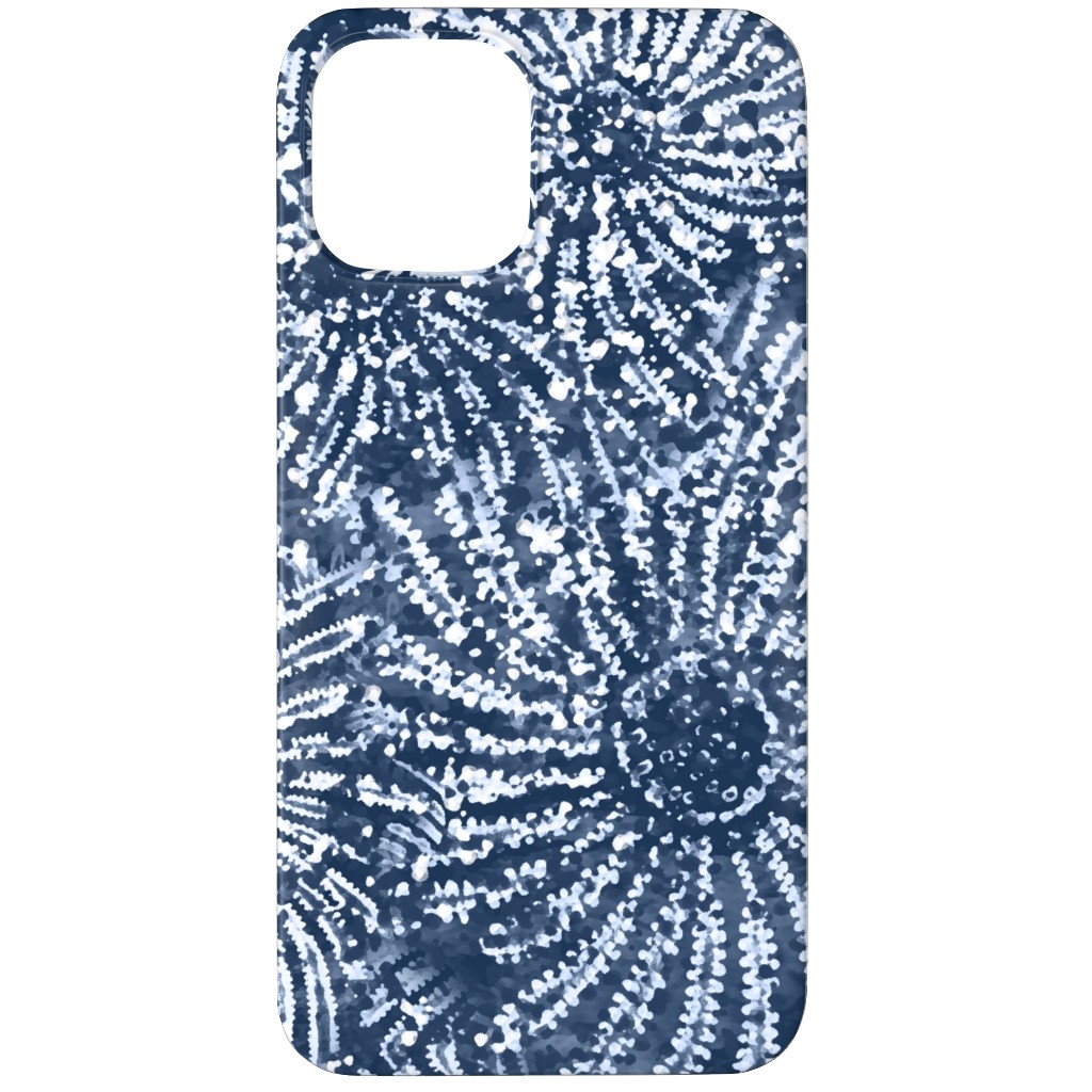 Shibori Floral Bursts - Navy Phone Case, Silicone Liner Case, Matte, iPhone 11 Pro Max, Blue