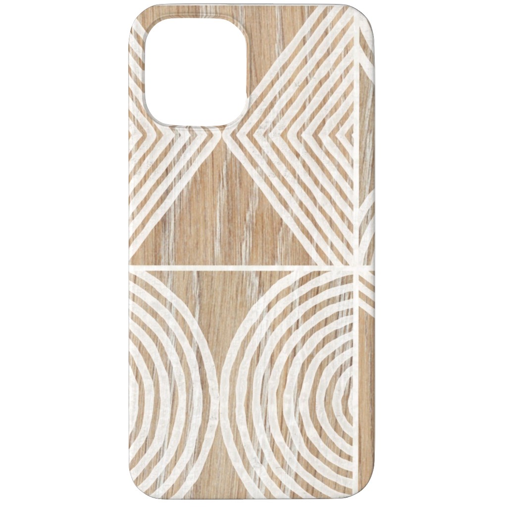 Boho Tribal Woodcut Geometric Shapes Phone Case, Silicone Liner Case, Matte, iPhone 11 Pro Max, Beige, Rye