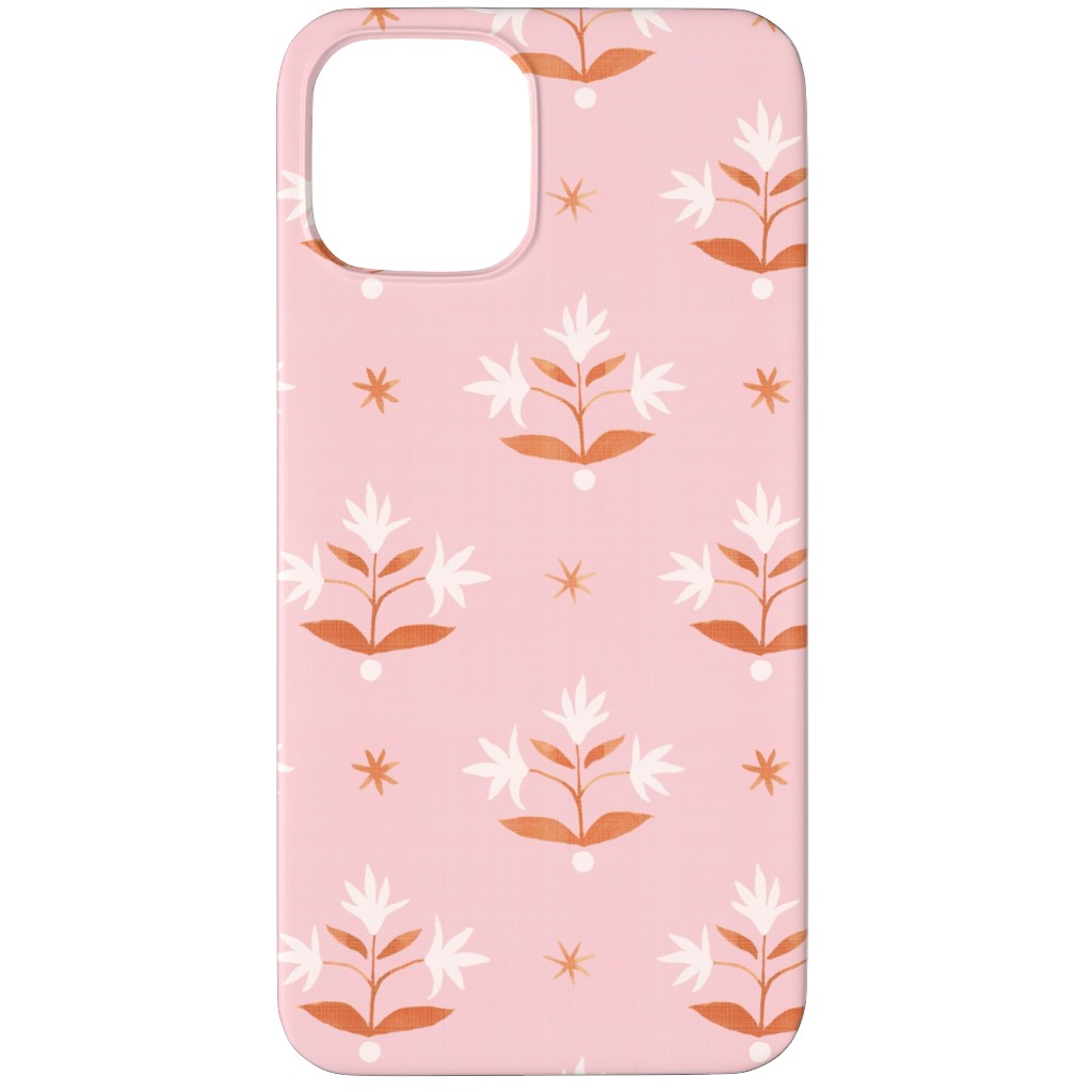 Thistle Stars - Pink and Orange Phone Case, Slim Case, Matte, iPhone 11 Pro Max, Pink, Bright Pink