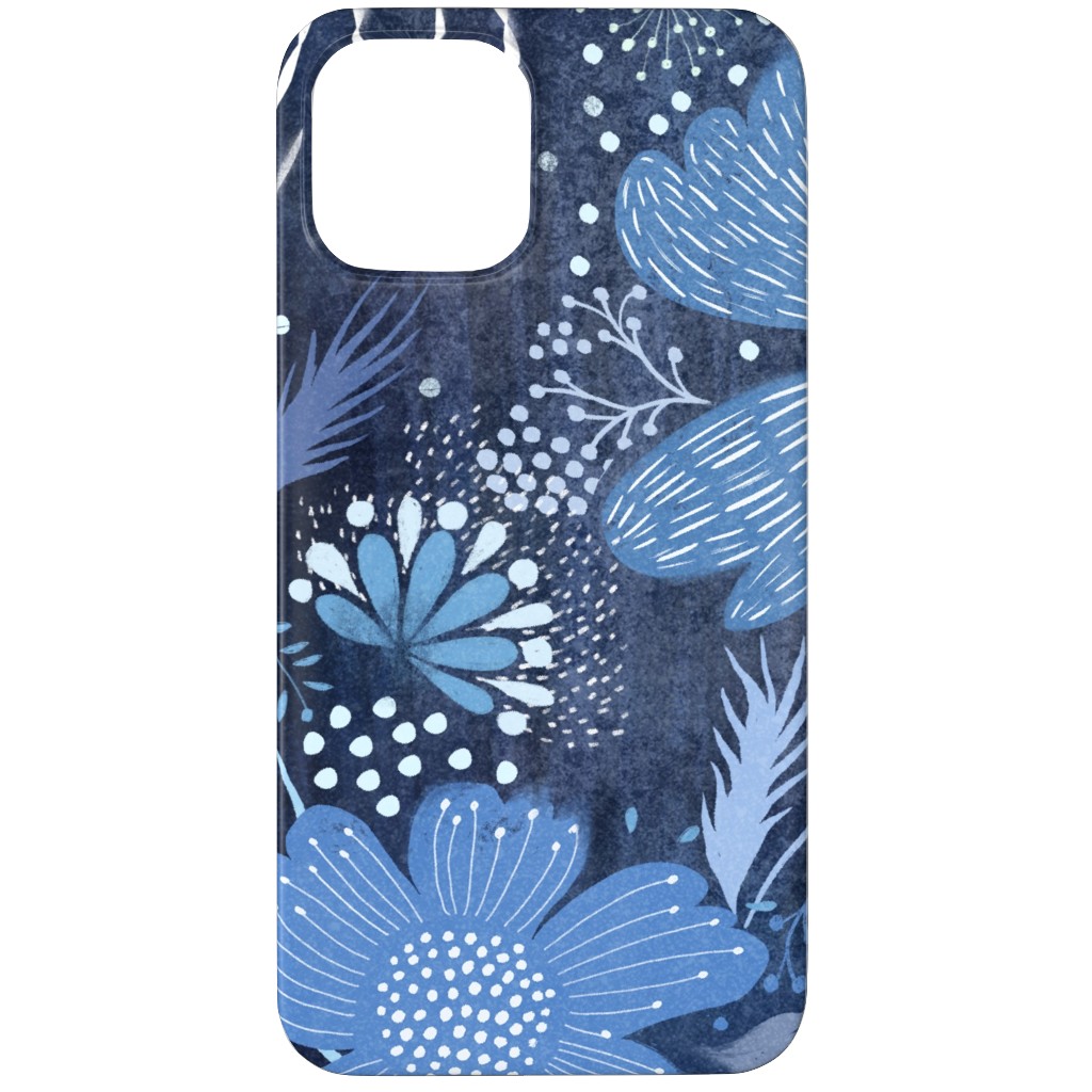 Shibori Flower Abundance - Blue Phone Case, Slim Case, Matte, iPhone 11 Pro Max, Blue