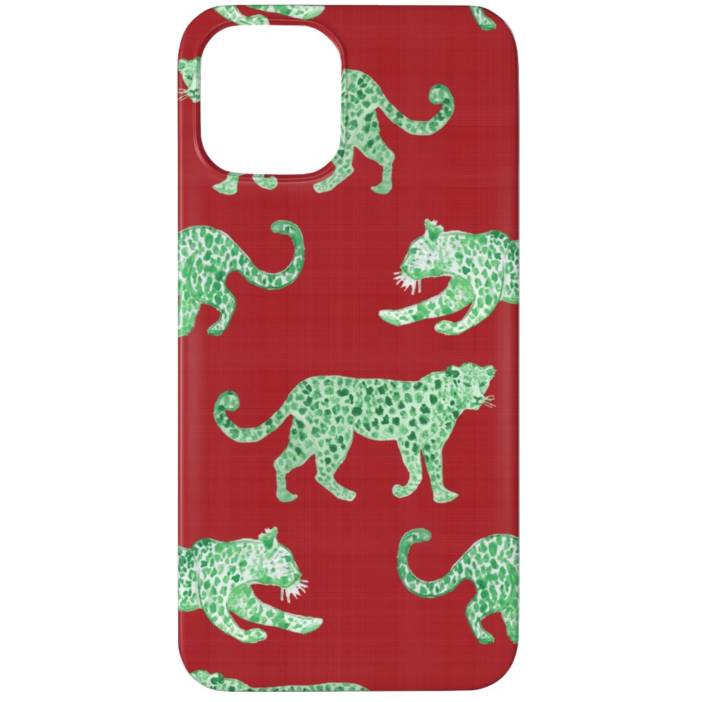 Leopard Parade Phone Case, Slim Case, Matte, iPhone 11 Pro Max, Red, Cinnamon