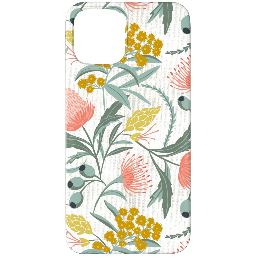 Flora Australis - Botanical - White Phone Case, Silicone Liner Case, Matte, iPhone 11 Pro, Multicolor