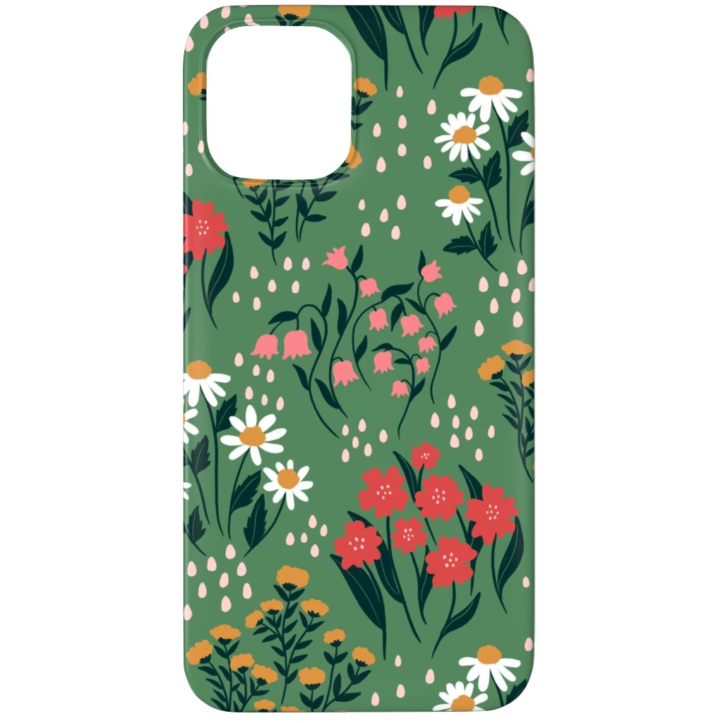 Flowerbed Phone Case, Silicone Liner Case, Matte, iPhone 11 Pro, Green, Classic Green
