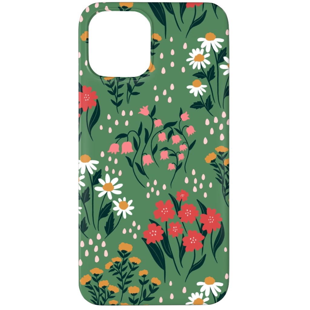 Flowerbed Phone Case, Silicone Liner Case, Matte, iPhone 11 Pro, Green