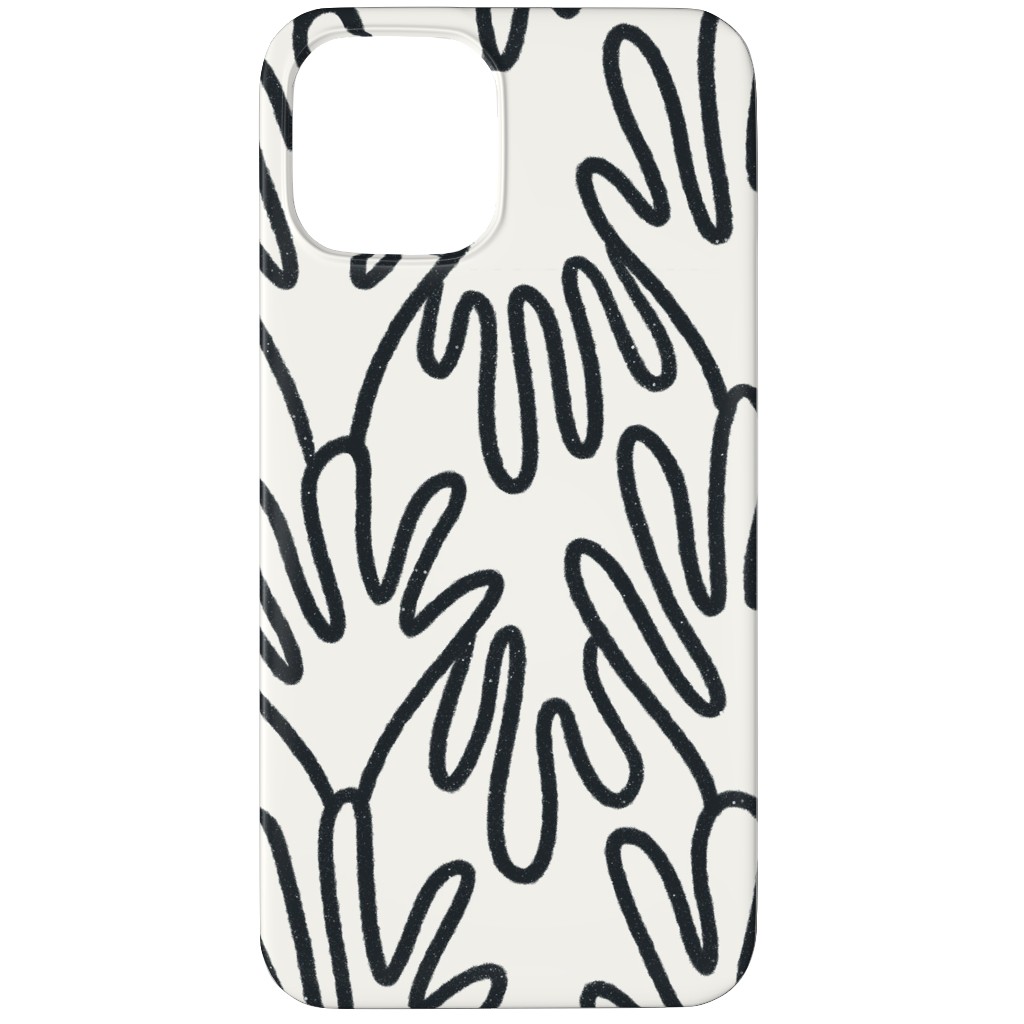 Wavy Lines - Black on White Phone Case, Silicone Liner Case, Matte, iPhone 11 Pro, White, White