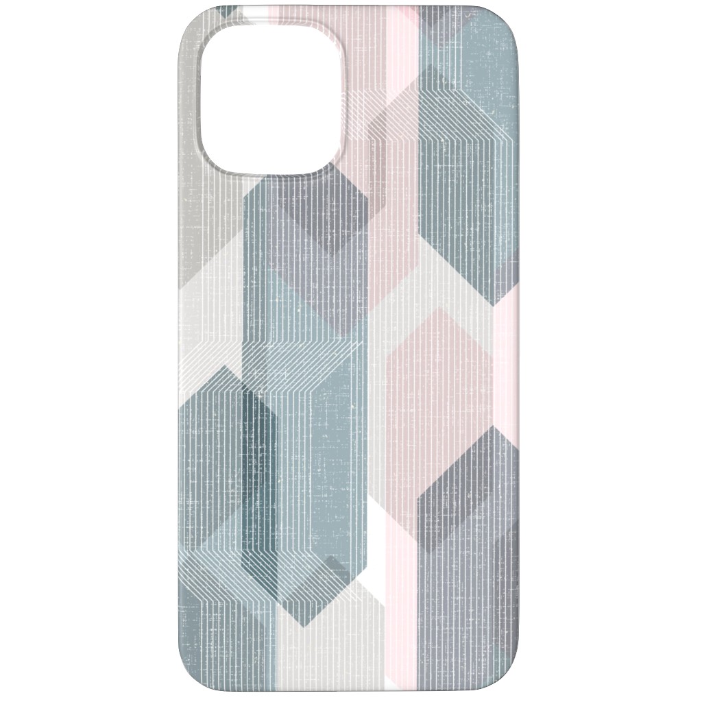 Deco Mod Hex Reflections - Sorbet Phone Case, Silicone Liner Case, Matte, iPhone 11 Pro, Gray