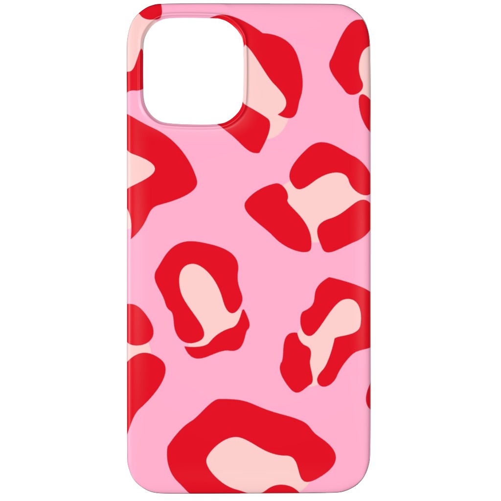 Leopard - Pink and Red Phone Case, Silicone Liner Case, Matte, iPhone 11 Pro, Pink