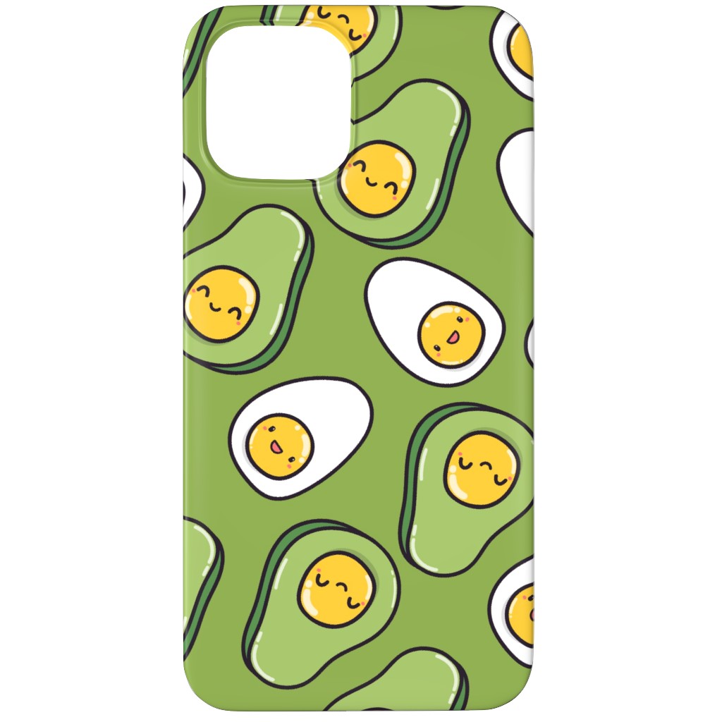 Cute Egg and Avocado - Green Phone Case, Silicone Liner Case, Matte, iPhone 11 Pro, Green