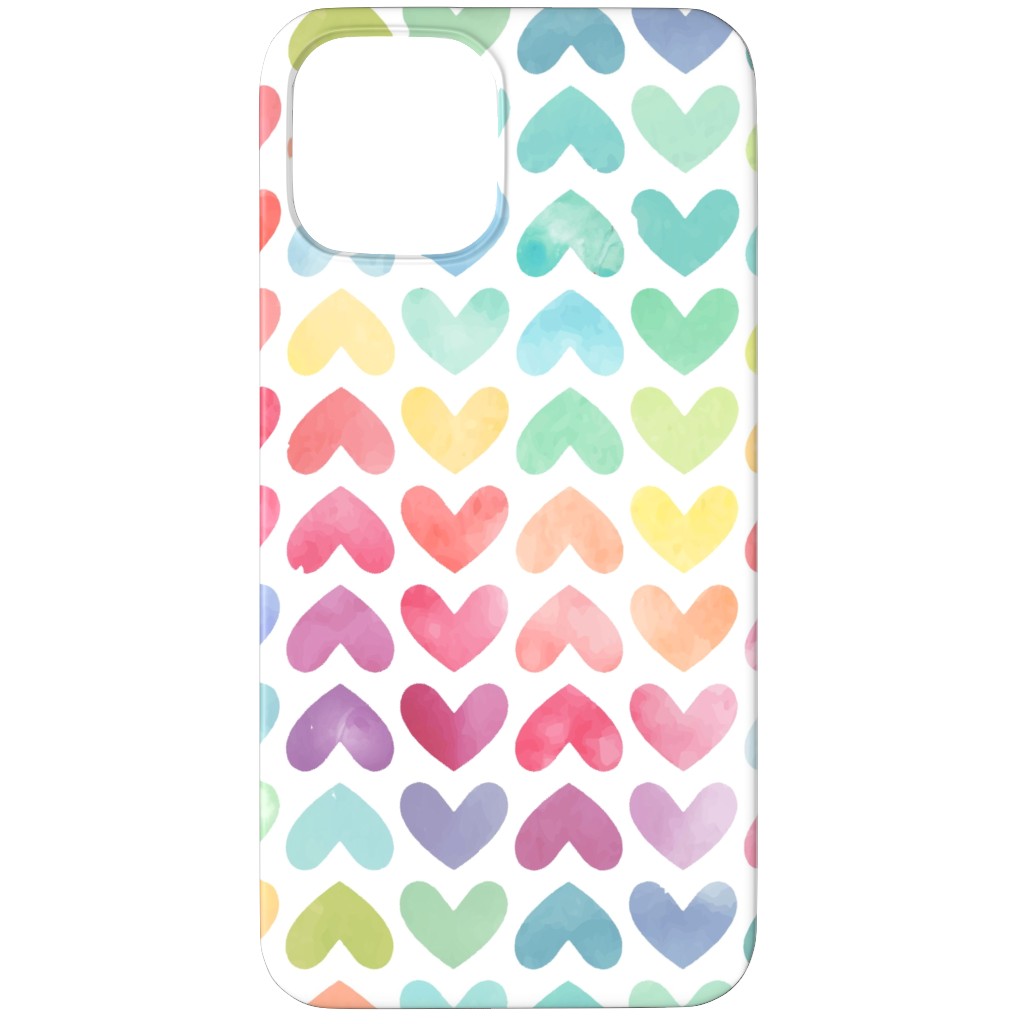 Rainbow Hearts - Multi Phone Case, Silicone Liner Case, Matte, iPhone 11 Pro, Multicolor