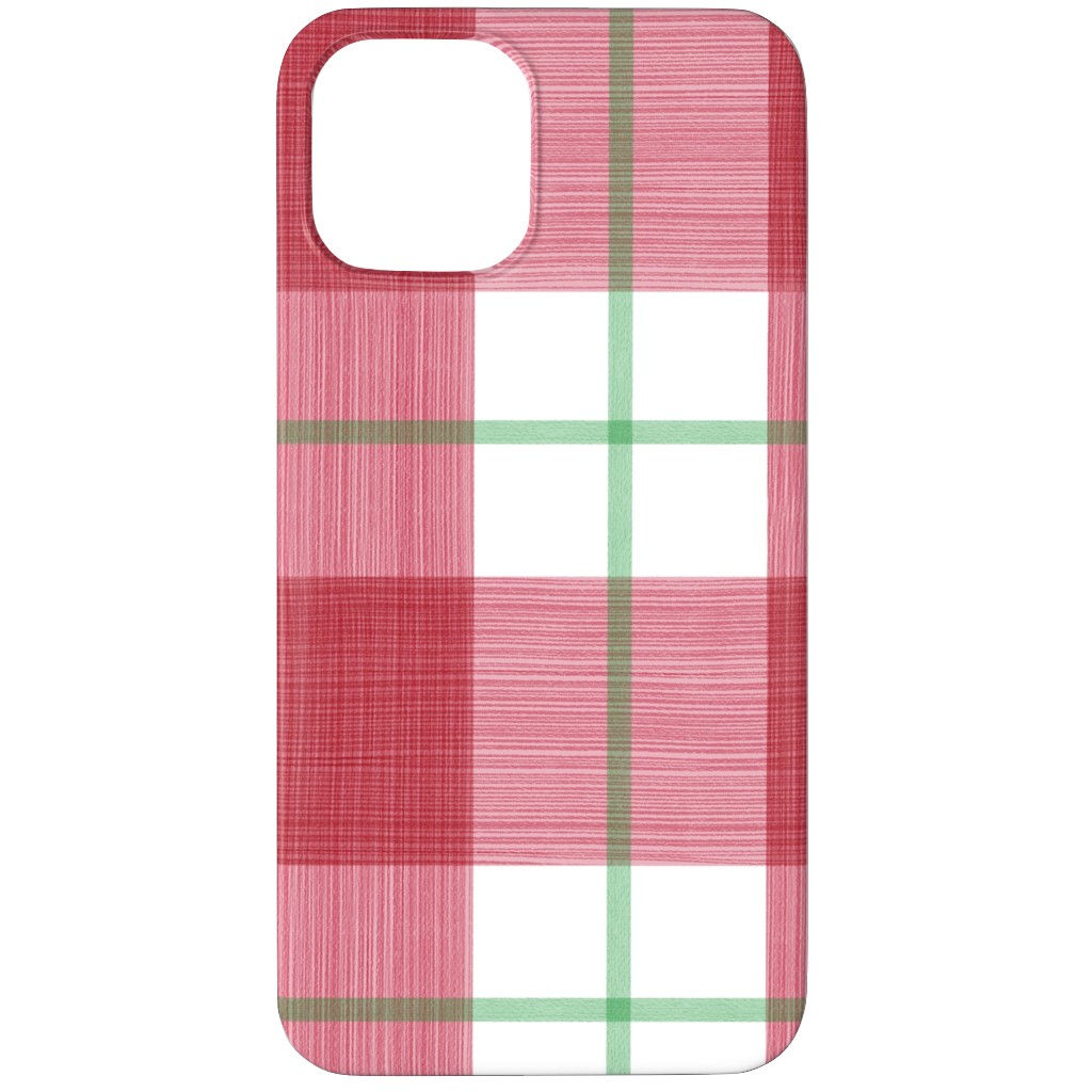 Double Plaid Phone Case, Silicone Liner Case, Matte, iPhone 11 Pro, Red