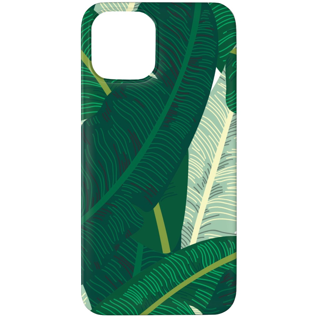 Classic Banana Leaves - Palm Springs Green Phone Case, Silicone Liner Case, Matte, iPhone 11 Pro, Green, Classic Green