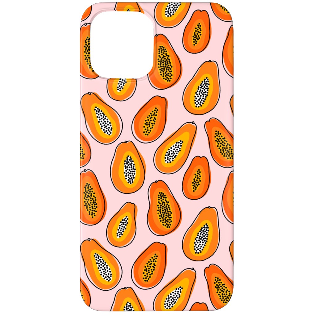 Abstract Papayas - Pink Phone Case, Slim Case, Matte, iPhone 11 Pro, Pink, Bright Pink
