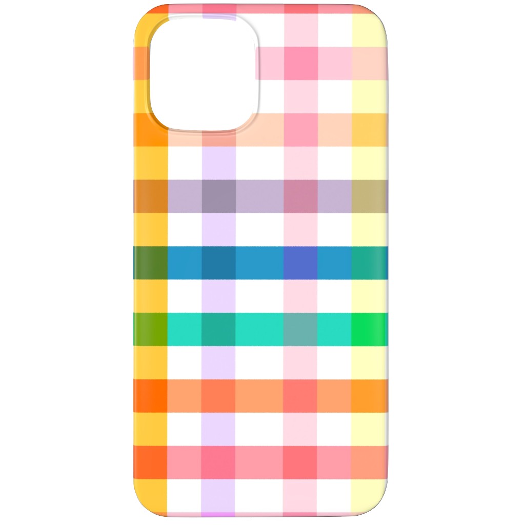 Summer Joyful Picnic Gingham - Multi Phone Case, Slim Case, Matte, iPhone 11 Pro, Multicolor